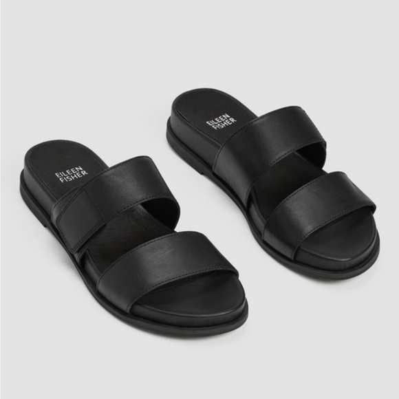 Eileen Fisher Dee Leather Slide Sandal size 7 1/2 - Picture 5 of 11